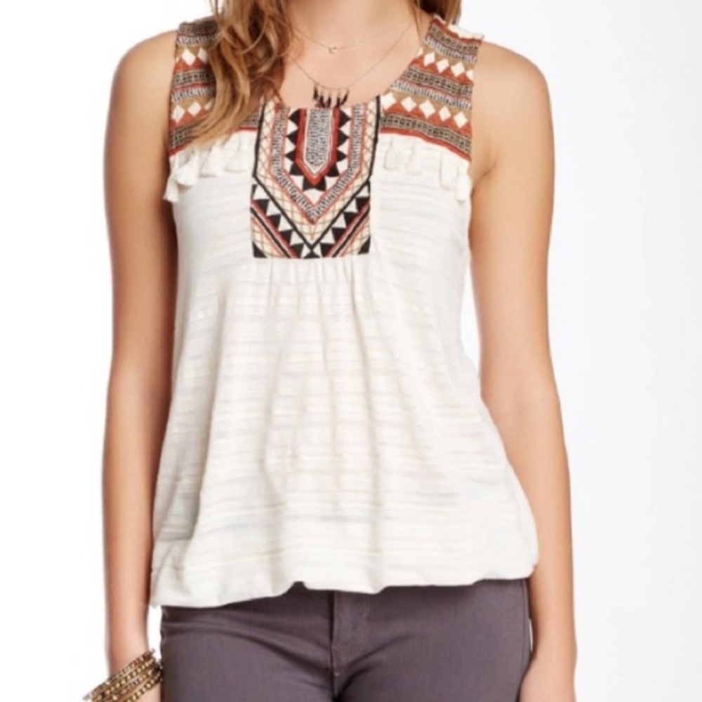Lucky Brand embellished tank top